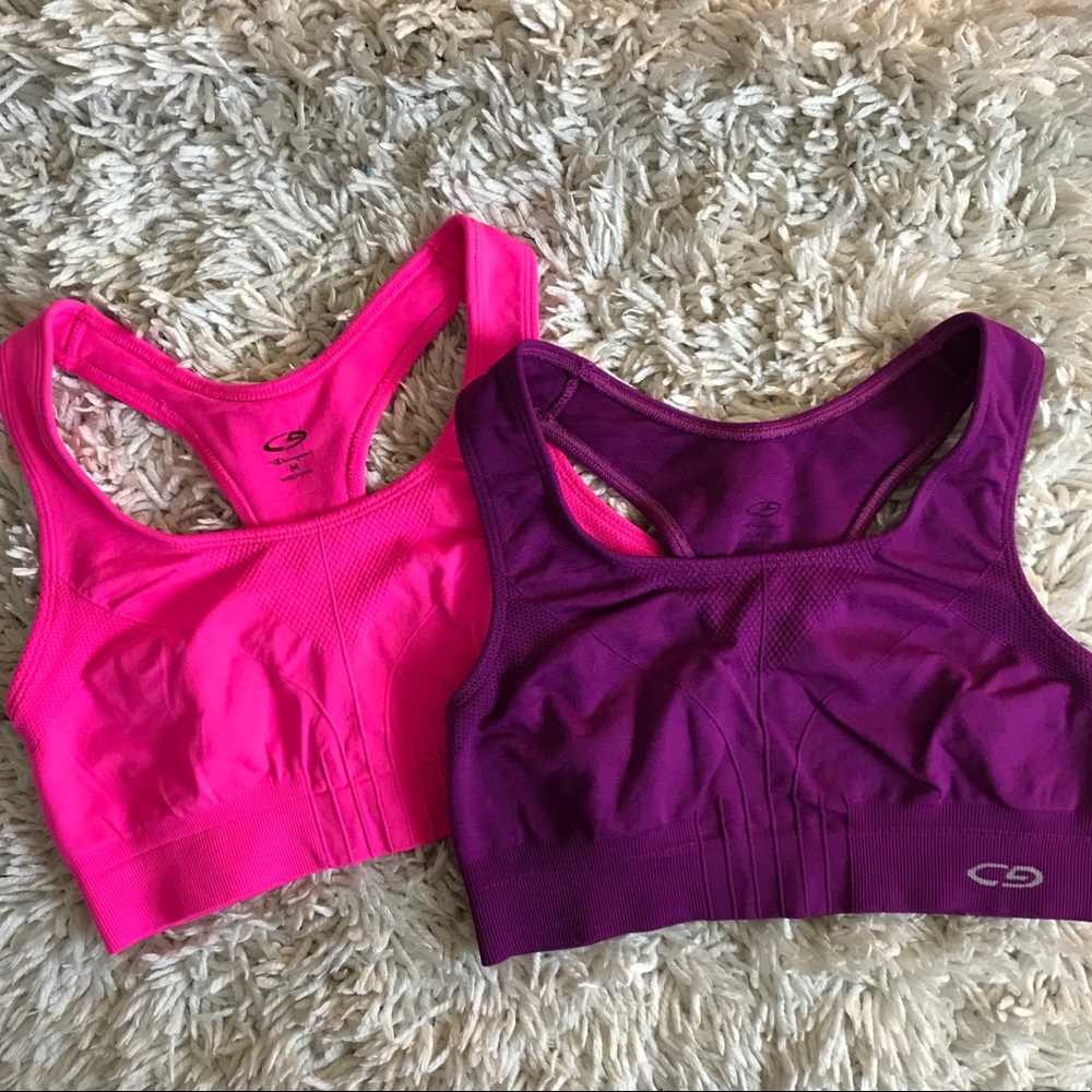 Champion | pink and purple sports bras bundle